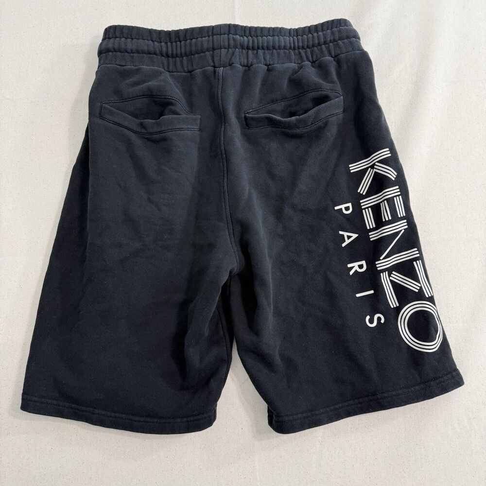 Kenzo Paris Black Logo Sweatshorts Men Size Small